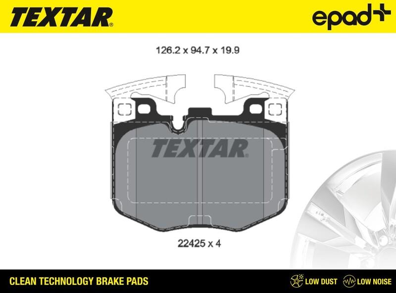 Textar 2242501CP - Тормозные колодки, дисковые, комплект unicars.by