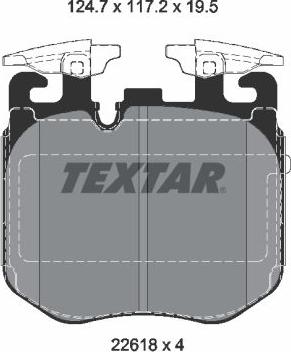 Textar 2261801 - Тормозные колодки, дисковые, комплект unicars.by