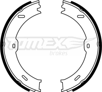 TOMEX brakes TX 22-13 - Комплект тормозных колодок, барабанные unicars.by