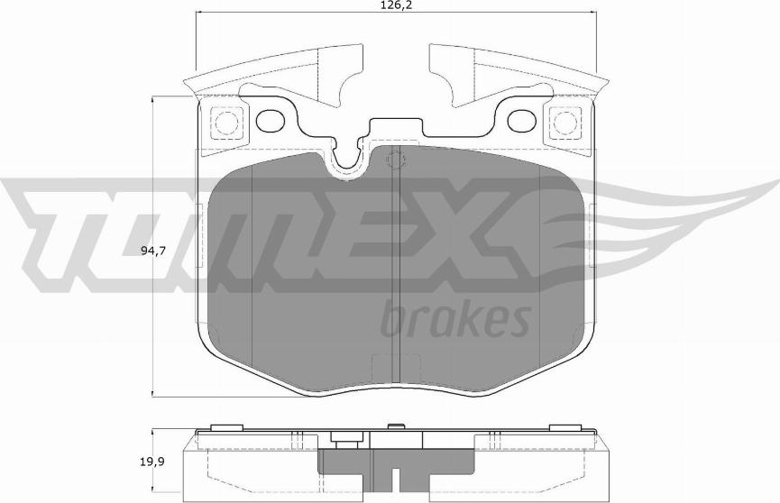 TOMEX brakes TX 19-86 - Тормозные колодки, дисковые, комплект unicars.by