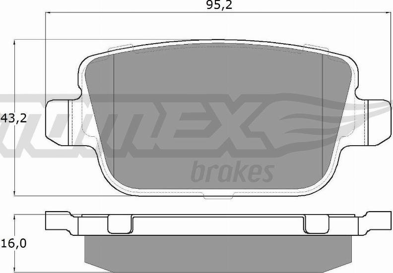 TOMEX brakes TX 14-48 - Тормозные колодки, дисковые, комплект unicars.by