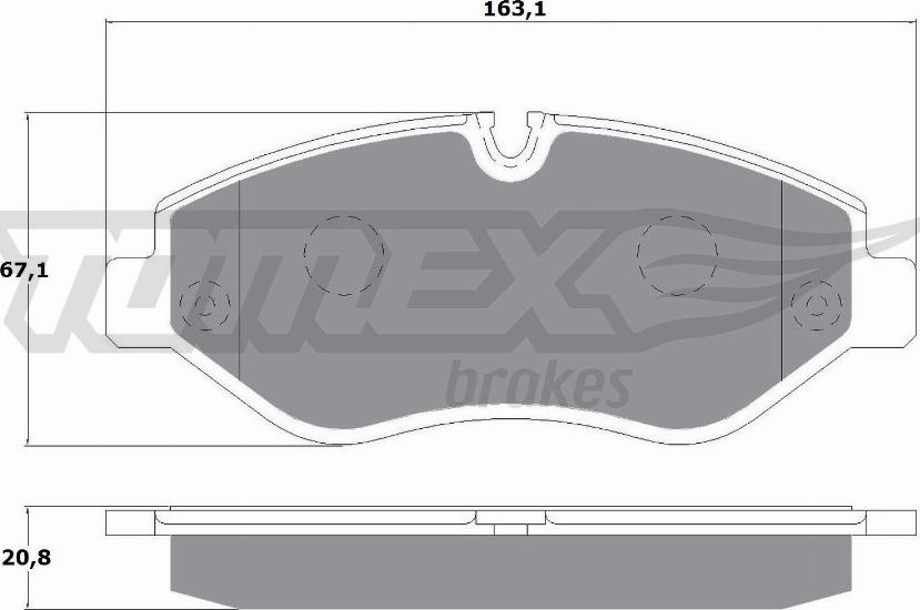 TOMEX brakes TX 14-25 - Тормозные колодки, дисковые, комплект unicars.by