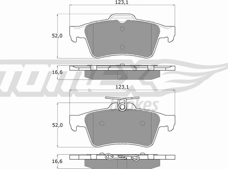 TOMEX brakes TX 14-28 - Тормозные колодки, дисковые, комплект unicars.by