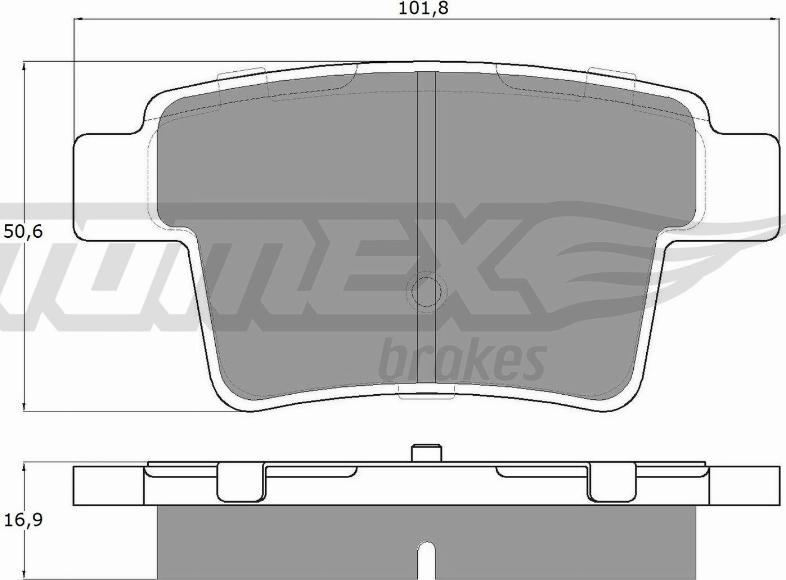 TOMEX brakes TX 14-74 - Тормозные колодки, дисковые, комплект unicars.by