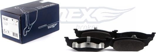 TOMEX brakes TX 15-91 - Тормозные колодки, дисковые, комплект unicars.by