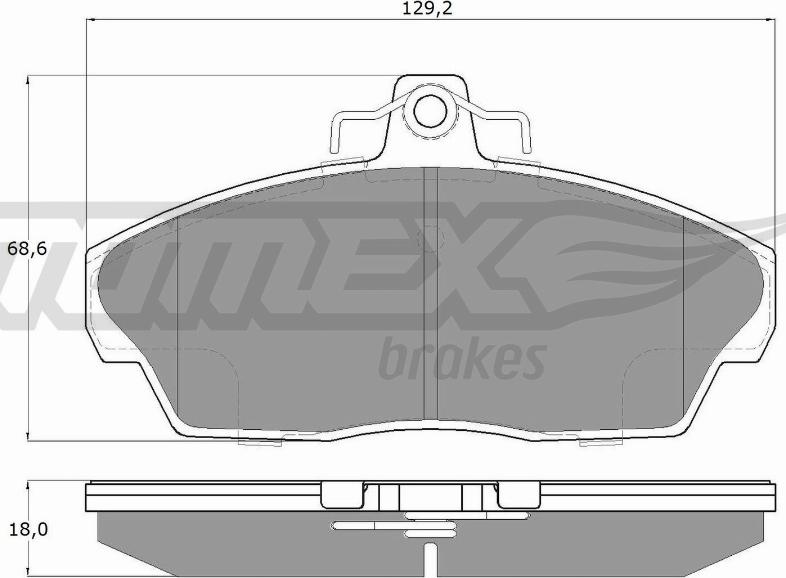 TOMEX brakes TX 15-40 - Тормозные колодки, дисковые, комплект unicars.by