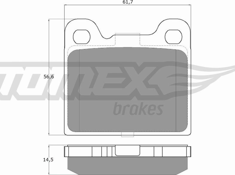 TOMEX brakes TX 15-06 - Тормозные колодки, дисковые, комплект unicars.by