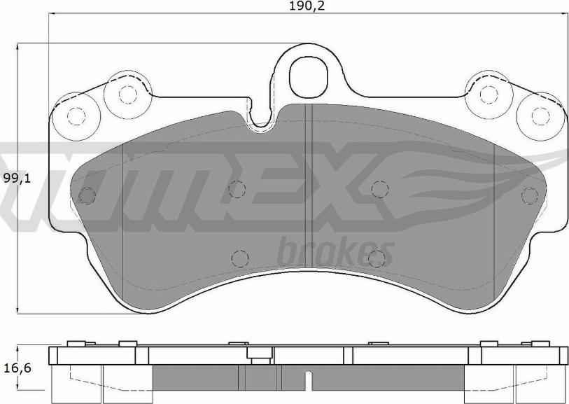 TOMEX brakes TX 15-16 - Тормозные колодки, дисковые, комплект unicars.by