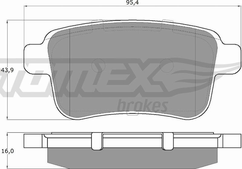 TOMEX brakes TX 15-85 - Тормозные колодки, дисковые, комплект unicars.by