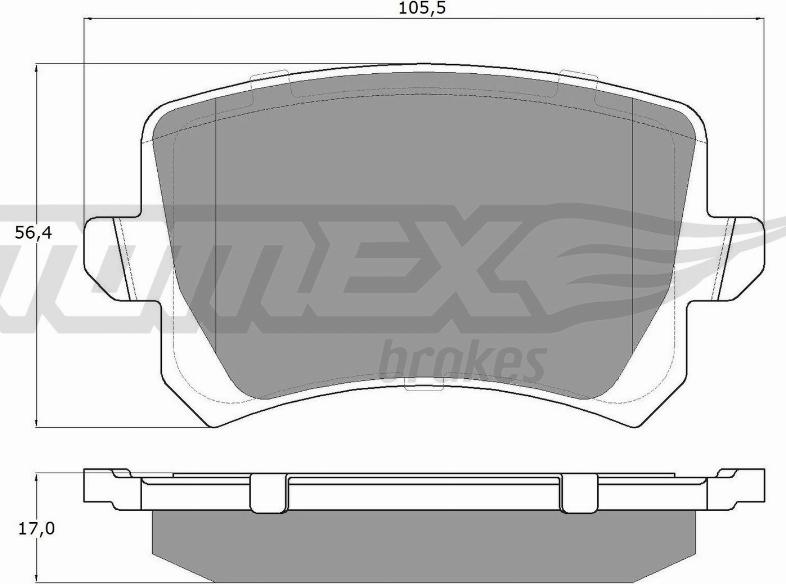 TOMEX brakes TX 15-83 - Тормозные колодки, дисковые, комплект unicars.by