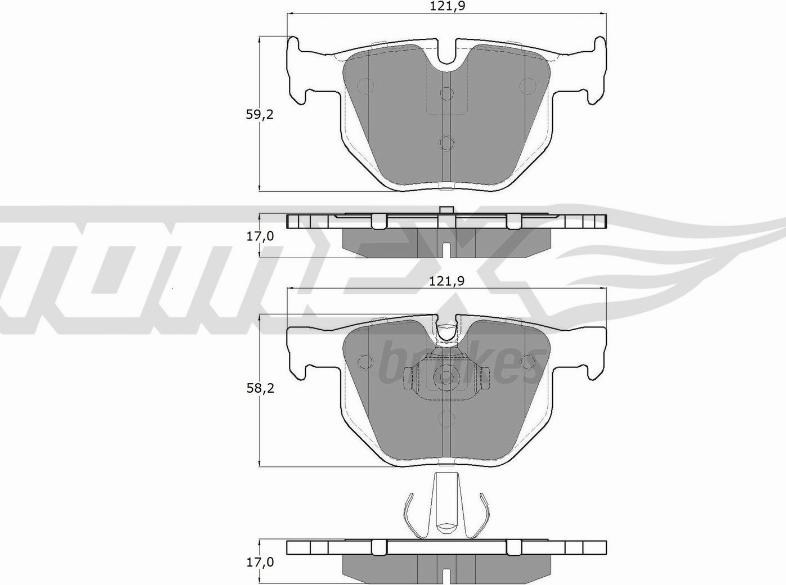 TOMEX brakes TX 15-24 - Тормозные колодки, дисковые, комплект unicars.by