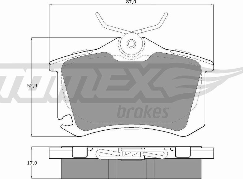 TOMEX brakes TX 15-22 - Тормозные колодки, дисковые, комплект unicars.by