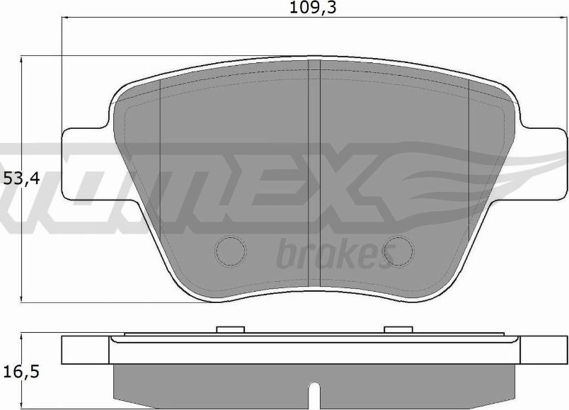 TOMEX brakes TX 16-59 - Тормозные колодки, дисковые, комплект unicars.by