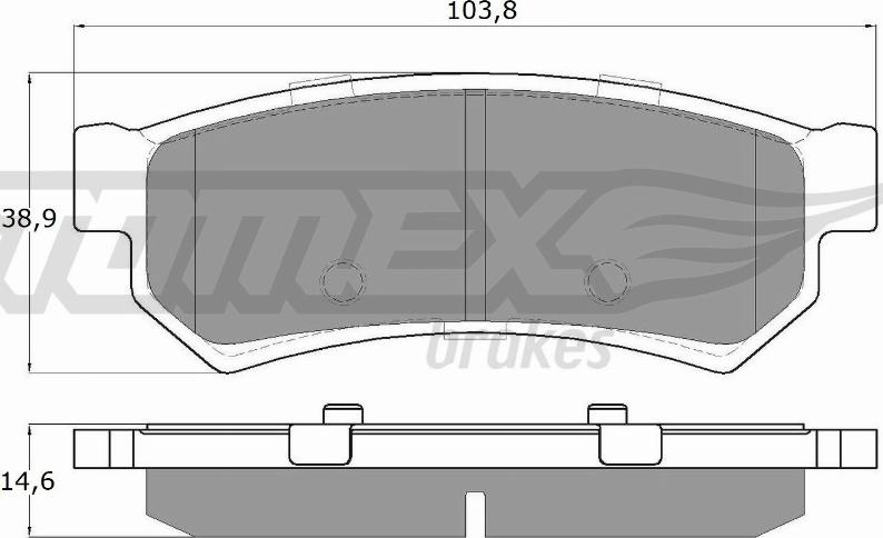 TOMEX brakes TX 16-77 - Тормозные колодки, дисковые, комплект unicars.by