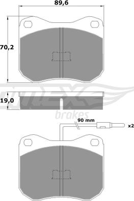 TOMEX brakes TX 10-42 - Тормозные колодки, дисковые, комплект unicars.by