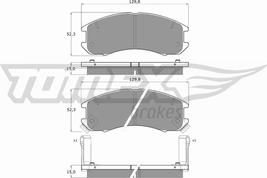 TOMEX brakes TX 10-56 - Тормозные колодки, дисковые, комплект unicars.by