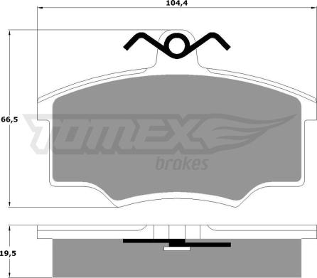 TOMEX brakes TX 10-57 - Тормозные колодки, дисковые, комплект unicars.by