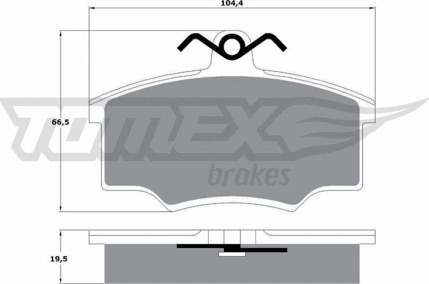 TOMEX brakes TX 10-57 - Тормозные колодки, дисковые, комплект unicars.by