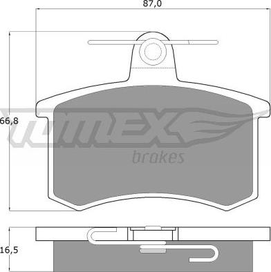 TOMEX brakes TX 10-62 - Тормозные колодки, дисковые, комплект unicars.by