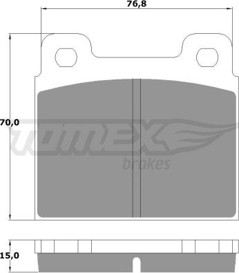 TOMEX brakes TX 10-18 - Тормозные колодки, дисковые, комплект unicars.by