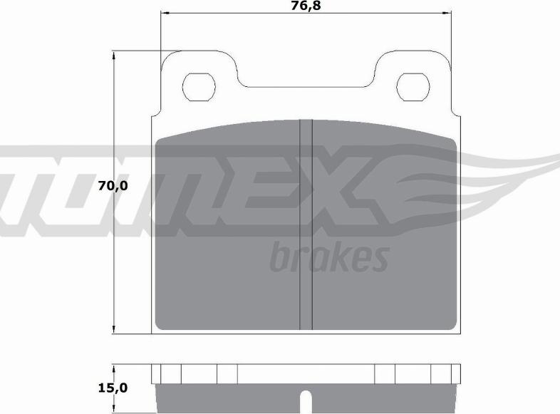 TOMEX brakes TX 10-18 - Тормозные колодки, дисковые, комплект unicars.by