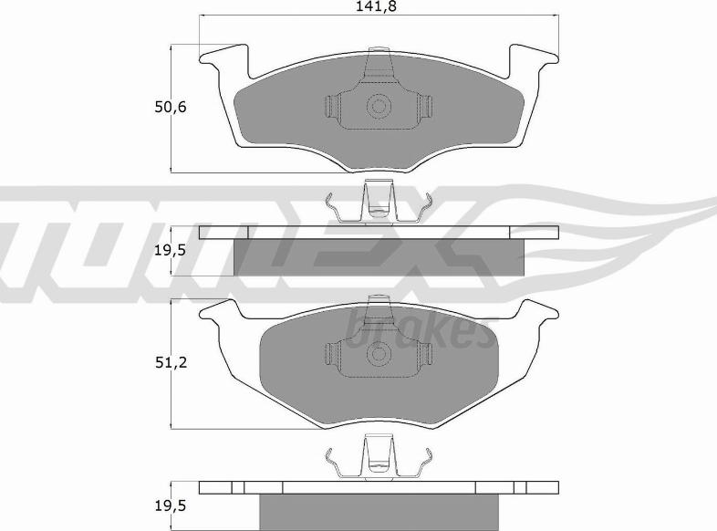 TOMEX brakes TX 10-86 - Тормозные колодки, дисковые, комплект unicars.by