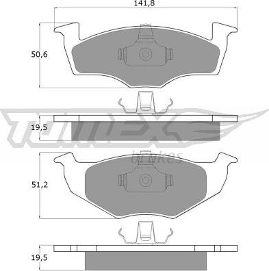 TOMEX brakes TX 10-86 - Тормозные колодки, дисковые, комплект unicars.by