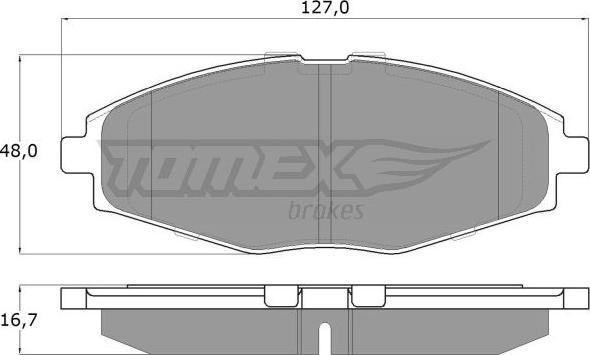 TOMEX brakes TX 10-80 - Тормозные колодки, дисковые, комплект unicars.by