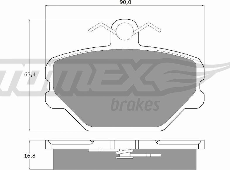 TOMEX brakes TX 10-39 - Тормозные колодки, дисковые, комплект unicars.by