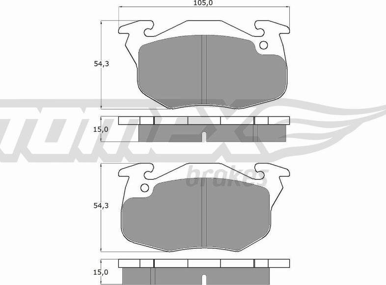 TOMEX brakes TX 10-35 - Тормозные колодки, дисковые, комплект unicars.by