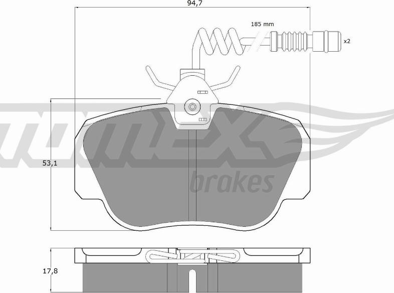 TOMEX brakes TX 10-381 - Тормозные колодки, дисковые, комплект unicars.by