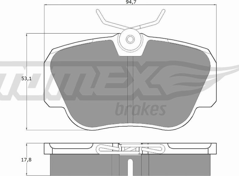 TOMEX brakes TX 10-38 - Тормозные колодки, дисковые, комплект unicars.by