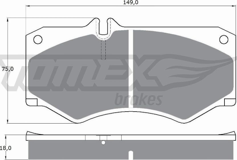 TOMEX brakes TX 10-20 - Тормозные колодки, дисковые, комплект unicars.by