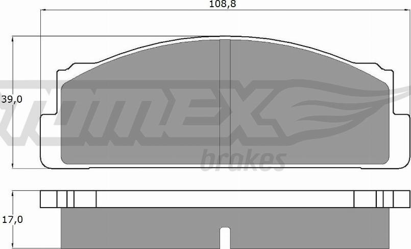 TOMEX brakes TX 10-23 - Тормозные колодки, дисковые, комплект unicars.by