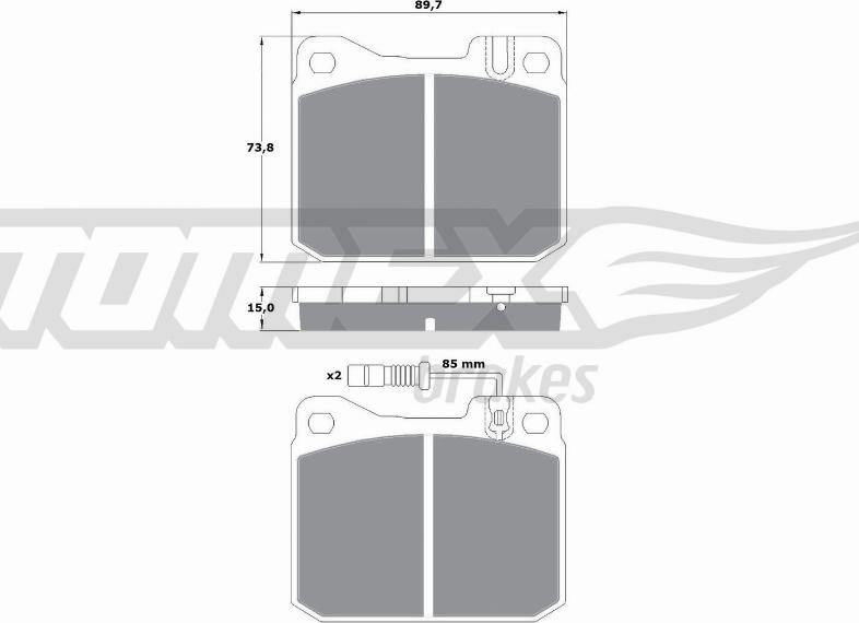 TOMEX brakes TX 10-221 - Тормозные колодки, дисковые, комплект unicars.by