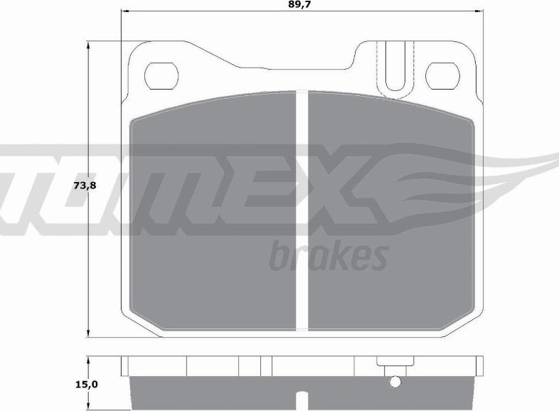 TOMEX brakes TX 10-22 - Тормозные колодки, дисковые, комплект unicars.by