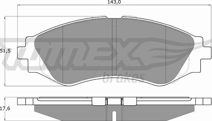 TOMEX brakes TX 10-74 - Тормозные колодки, дисковые, комплект unicars.by