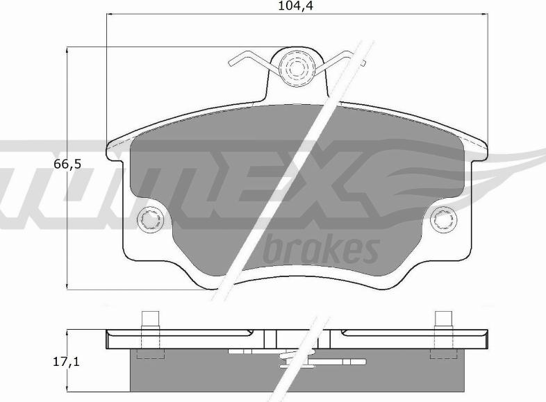 TOMEX brakes TX 10-731 - Тормозные колодки, дисковые, комплект unicars.by