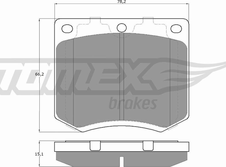 TOMEX brakes TX 11-99 - Тормозные колодки, дисковые, комплект unicars.by