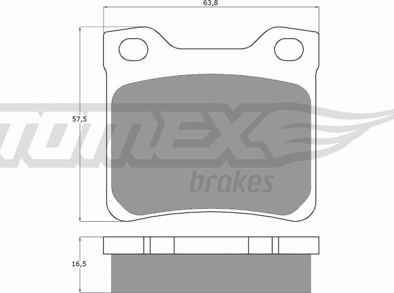 TOMEX brakes TX 11-94 - Тормозные колодки, дисковые, комплект unicars.by