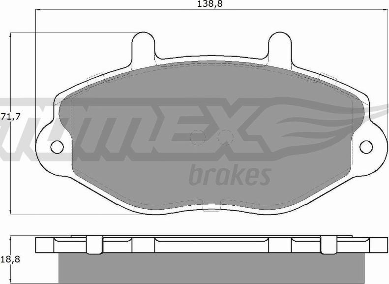 TOMEX brakes TX 11-92 - Тормозные колодки, дисковые, комплект unicars.by