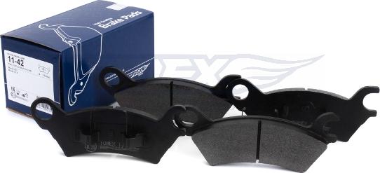 TOMEX brakes TX 11-42 - Тормозные колодки, дисковые, комплект unicars.by