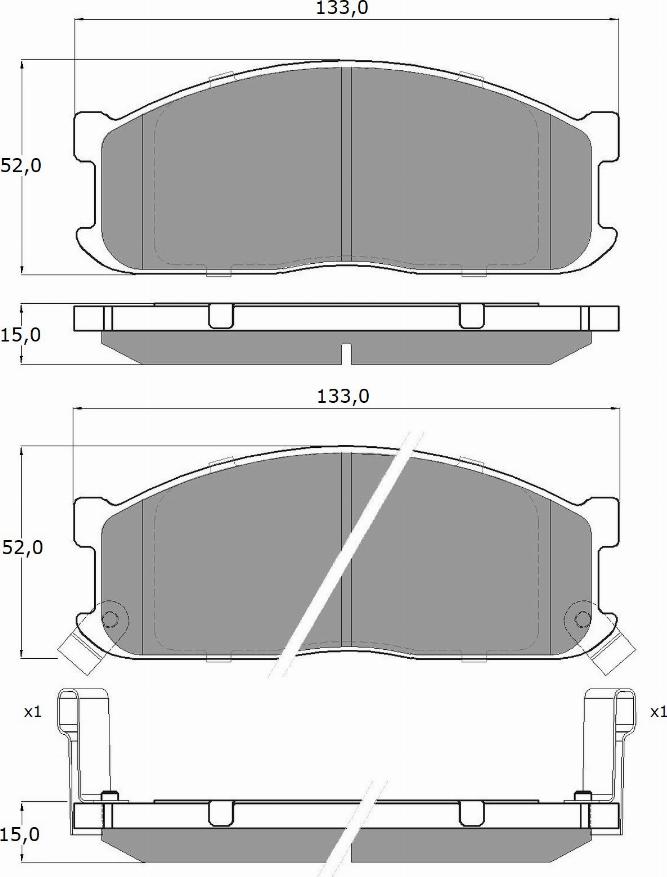 TOMEX brakes TX 11-17 - Тормозные колодки, дисковые, комплект unicars.by