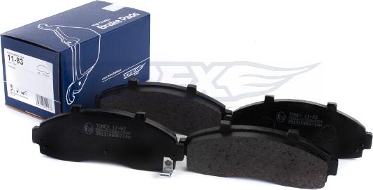 TOMEX brakes TX 11-83 - Тормозные колодки, дисковые, комплект unicars.by