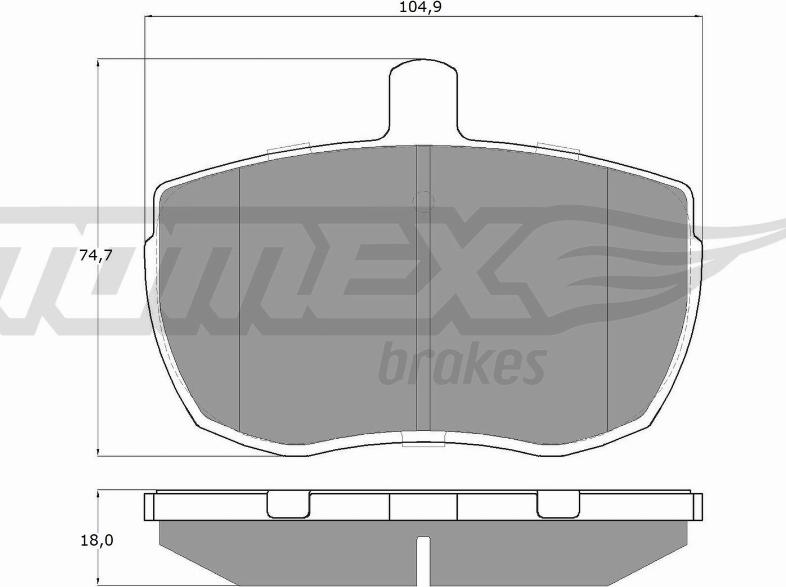 TOMEX brakes TX 11-21 - Тормозные колодки, дисковые, комплект unicars.by