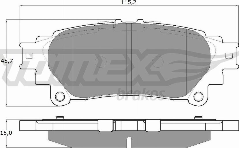 TOMEX brakes TX 18-40 - Тормозные колодки, дисковые, комплект unicars.by