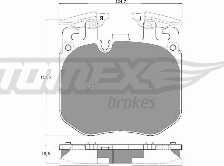 TOMEX brakes TX 18-50 - Тормозные колодки, дисковые, комплект unicars.by