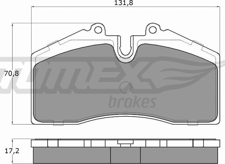 TOMEX brakes TX 18-01 - Тормозные колодки, дисковые, комплект unicars.by