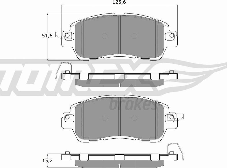 TOMEX brakes TX 18-26 - Тормозные колодки, дисковые, комплект unicars.by