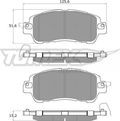 TOMEX brakes TX 18-26 - Тормозные колодки, дисковые, комплект unicars.by